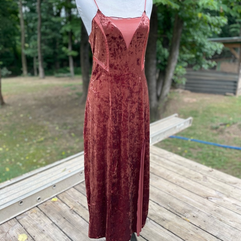 Free People Crushed Copper Dress